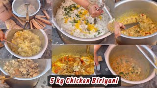 5 kg Chicken Biriyani Recipe  Easy Biriyani Recipe  Labourers ka khana bnaya [upl. by Rollin]