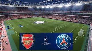 Arsenal vs PSG UEFA Champions League 2425 Full Match Highlights Skillful PES gameplay [upl. by Janella]