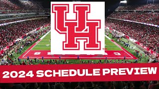 Houston 2024 College Football Schedule PreviewProjected Record [upl. by Ynoble]