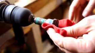 Finishing a wooden ring with CA superglue [upl. by Larcher]