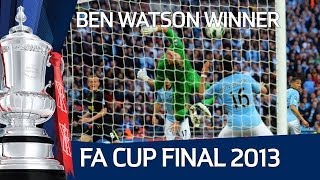 Ben Watsons winning goal for Wigan vs Manchester City FA Cup Final 2013 [upl. by Giorgi700]