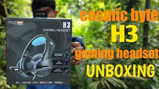 cosmic byte H3 gaming headset unboxing and review [upl. by Auod709]