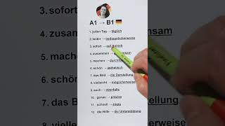 A1 zu B1 auf deutsch 😍🇩🇪 learngerman german deutsch deutschkurs deutschlernen germanclass [upl. by Hollingsworth]