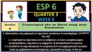 ESP 6 QUARTER 3 WEEK 6 [upl. by Dace963]