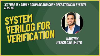 Array Compare and Copy operation in System Verilog [upl. by Yllah]