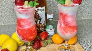 STRONG STRAWBERRY PIÑA COLADA RECIPE HOW TO MAKE PIÑA COLA FROZEN COCKTAILS [upl. by Ytisahc51]