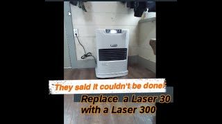 It Just Has To Work Episode 14 Replacing a Toyotomi Laser 30 with a Laser 300 Kerosene Heater [upl. by Esile46]