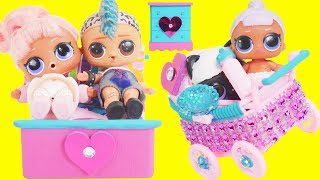 LOL Surprise Dolls Punk Boi Family Married in Custom Bedroom  Toy Egg Videos [upl. by Anisamot]