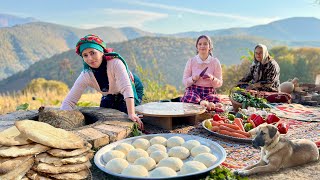 Village Life in Northern Iran  Baking Tandoori Bread amp Making Omelette for Dinner [upl. by Airtina113]