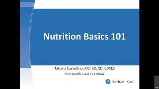 Nutrition basics [upl. by Ierbua]