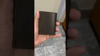 Crazy Horse leather beautiful yshorts leather online wallet viralvideo viralvideo [upl. by Halihs]