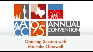 Malcolm Gladwell Keynote from AACCs Annual Convention 2015 [upl. by Yesrej424]