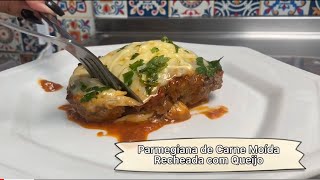 PARMEGIANA DE CARNE MOIDA ALMOÇO DIFERENTE Recheado com queijo  Receitas Fáceis  Receitas Rápida [upl. by Notserp]