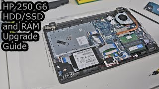 HP 250 G6 HDDSSD and RAM Upgrade Guide [upl. by Hcirdeirf]