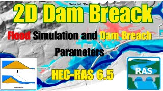 Mastering DamBreak Modelling with HECRAS 2D  2D Flood Simulation Dam Breach Parameters [upl. by Llebana]