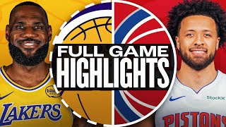 LAKERS at PISTONS  FULL GAME HIGHLIGHTS  November 4 2024 [upl. by Aicenev]