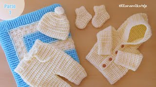 Como tejer una Mantita Cobija para bebe a Crochet Ganchillo Ajuar tejido Parte 1 [upl. by Renckens]