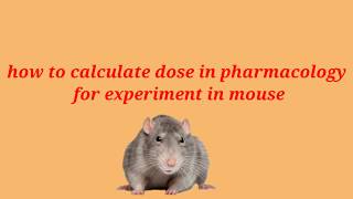 Dose Calculation For Pharmacology [upl. by Nerred191]