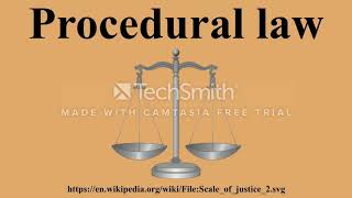 Procedural Law part1 कार्यविधि कानून [upl. by Nnaira]