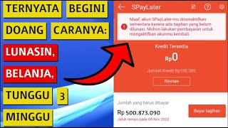 Cara mengaktifkan shopee paylater yang dinonaktifkan karena telat bayar [upl. by Uird]