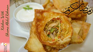 Spring Wontons Recipe  Chinese Vegetable Wonton  Ramadan Special Recipe 2023  Kitchen With Shama [upl. by Lassiter79]