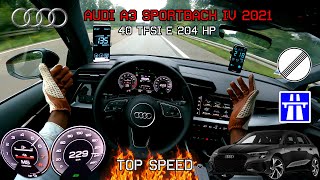 Audi A3 40 TFSI e POV TOP SPEED German Autobahn NO LIMIT [upl. by Youngman]