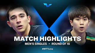 Hugo Calderano vs Kang Dongsoo  MS  WTT Contender Lima 2022  R16 [upl. by Bourque]