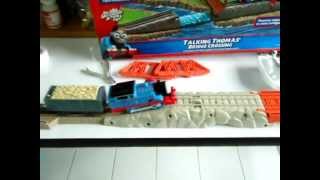 Thomas TrackMaster Drawbridge  Talking Thomas Bridge Crossing Set [upl. by Earazed982]