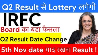 IRFC Share news IRFC share latest news ।Irfc share latest news today [upl. by Lehcem]