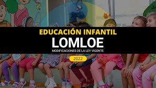 Modificaciones LOMLOE Oposiciones INFANTIL 2022 [upl. by Ayrad]