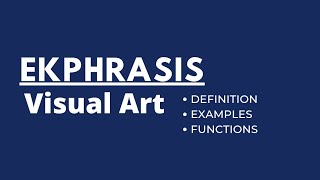 What is Ekphrasis  Visual art analysis  Ekphrasis examples [upl. by Behm]