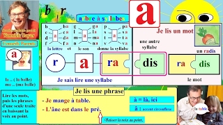 Apprentissage de la lecture Maternelle CP en Français  Alphabet  A a à 1 [upl. by Eimmit]