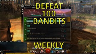 GW2  FastEasy 100 Bandit Kills Weekly Wizards Vault [upl. by Nos]