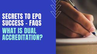 EPQ FAQs What is dual accreditation in the Extended Project Qualification [upl. by Nagram163]