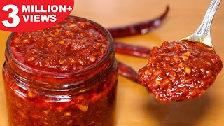 Schezwan Sauce Recipe  Homemade Schezwan Sauce  Chinese Sauce  Kanaks Kitchen [upl. by Darwin]