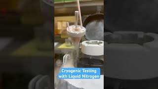 Cryogenic testing with liquid nitrogen on RF Feedthrough cryogenic liquidnitrogen testing [upl. by Inig350]