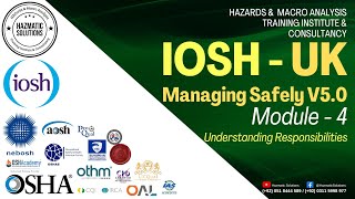 IOSH Managing Safely V50  Module 4  Understanding Responsibilities [upl. by Perron]