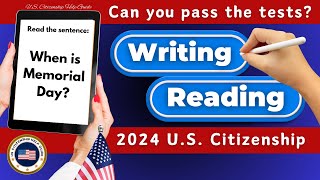 20242025 Official US Citizenship English ReadingWriting Tests Practice ReadWrite Sentence N400 [upl. by Daye733]