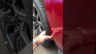 8 second Tahoe front mud guard install 1fastguard paintprotection familycar mudguard red usa [upl. by Nailij698]