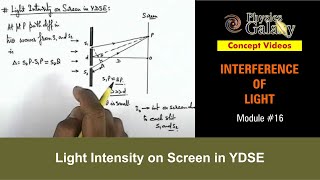 Class 12 Physics  Interference  16 Light Intensity on Screen in YDSE  For JEE amp NEET [upl. by Anis]