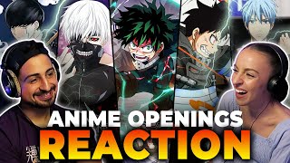 We reacted to 20 ANIME OPENINGS and ranked ALL OF THEM PART 2 [upl. by Elvie412]