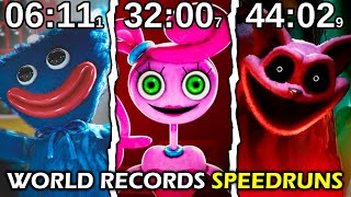 Poppy Playtime Chapter 1 2 3  The REAL World Records SPEEDRUNS No Glitches [upl. by Nilok873]