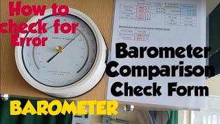 ANEROID BAROMETER HOW TO CHECK ERROR N CORRECTION BY USING BAROMETER COMPARISON CHECK FORM [upl. by Rezal308]