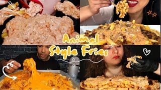 Animal Style Fries Mukbang Compilation  Chilli amp Cheesy  Mukbang Asmr [upl. by Ollehcram]