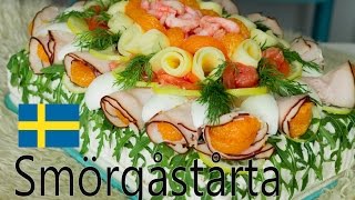 How to make Swedish Sandwich Cake Smörgåstårta [upl. by Ashwin626]