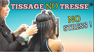 ➳TISSAGE SANS TRESSE ❌SANS COLLE❌👀 Je vous montre tout 🤓  Tissage Ouvert  Extension de Cheveux [upl. by Weigle]