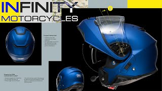 SHOEI NEOTEC 2  PLAIN MATT BLUE METALLIC Helmet with Cardo Packtalk Bold Spin View Video [upl. by Yorgen664]