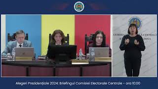 Alegeri Prezidențiale 2024 Briefingul Comisiei Electorale Centrale  ora 1000 [upl. by Fairbanks329]