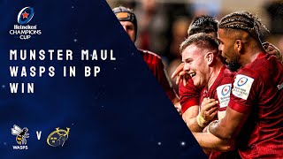 Highlights – Wasps v Munster Rugby Round 1 │Heineken Champions Cup 202122 [upl. by Bloom]