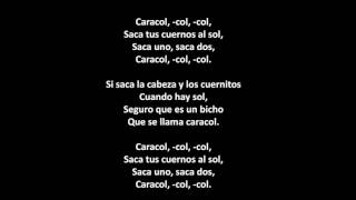 Caracol col col letra  letra de Canción infantil [upl. by Ahsenik]